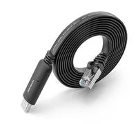 OIKWAN USB Console Cable UART Serial Cable Essential Accesory Compatible Cisco, NETGEAR, Ubiquity, LINKSYS, Routers/Switches for Laptops in Windows, Mac, Linux(Black,10ft