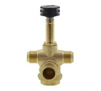 Oil- Air Compressor Solenoid Valve with Built-in Check & Bleed Function for Unloading and Power-Off Exhaust - Cast Aluminum, 16x14x14mm (Model(A)