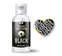 Oil Based Food Coloring for Halloween - 88ml Vivid Fat Soluble Food Coloring for Chocolate, Candy Melts, Baking, Cake, Cookie - Liquid Tasteless Food Colour Dye for Butter, Fondant and Macaron (Black)