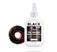 Oil Based Food Coloring Set, Black Oil Based Food Coloring for Chocolate, Food Grade Food Color Dye for Candy Melts, Baking, Icing, Frosting and Cake Decorating, Flavorless Vibrant - 55g/Bottle