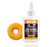 Oil Based Food Coloring Set, Gold Oil Based Food Coloring for Chocolate, Food Grade Food Color Dye for Candy Melts, Baking, Icing, Frosting and Cake Decorating, Flavorless Vibrant - 55g/Bottle