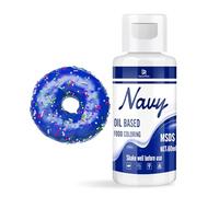 Oil Based Food Colouring for Chocolate - Vibrant Fat Soluble Food Colouring for Candy Melts, Baking, Cake Decorating - Upgraded Edible Food Colour Dye for Icing, Fondant, DIY Crafts - 60ml (Navy)