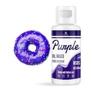Oil Based Food Colouring for Chocolate - Vibrant Fat Soluble Food Colouring for Candy Melts, Baking, Cake Decorating - Upgraded Edible Food Colour Dye for Icing, Fondant, DIY Crafts - 60ml (Purple)