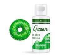 Oil Based Food Colouring for Chocolate - Vibrant Fat Soluble Food Colouring for Candy Melts, Baking, Cake Decorating - Upgraded Edible Food Colour Dye for Icing, Fondant, DIY Crafts - 60ml (Green)