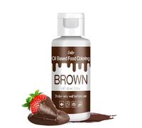 Oil Based Food Colouring for Chocolate - Vivid Food Colouring for Candy Melts, Baking, Cake Decorating, Fondant - Fat Soluble Food Colour Dye for Icing, Cookie, Butter, DIY Crafts - 60ml (Brown)
