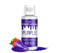 Oil Based Food Colouring for Chocolate - Vivid Food Colouring for Candy Melts, Baking, Cake Decorating, Fondant - Fat Soluble Food Colour Dye for Icing, Cookie, Butter, DIY Crafts - 60ml (Purple)