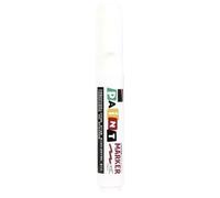 Oil Based Paint Marker Flat Tip Designed For Metal Glass Tire | Durable ink offers professional coverage on rubber and steel, compatible with art projects White