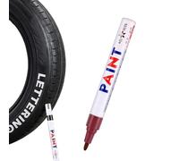 Oil-Based Tire Lettering & DIY Detail Pen Waterproof | Quick-Dry | Permanent, Premium Non-Fading Tire Marker, Paint Pens for Tires, Wood, Rock, Fabric, Glass, Ceramic, Metal, Plastic (Brown)