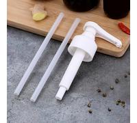 Oil Bottle Pump Head, Pressure Nozzle Pump Head For Oil Bottles, Squeezing Dispenser With Buckle-Type Cover, Reusable Kitchen Pump Set(white)