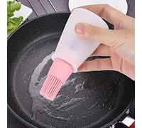 Oil Brush for Cooking, Basting Brush Silicone Bottle Brush 2pcs Silicone Oil Bottle Brush Cooking Brush Food Brush for Olive Oil Honey Sauce (Pink)