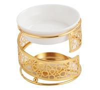 Oil Burner Essential Oil Burner Golden Metal Art Wax Melt Burners Tealight Candle Holder Aroma Diffuser Home Decor for Calming Meditation Relaxation Calming and Yoga