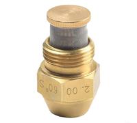 Oil Burner Nozzle, 60 Degree Spray Angle Brass Diesel Injector with 9/16" BSPT Thread for Heating Boiler Furnace, Golden Finish(2.0 60°)