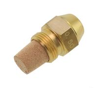 Oil Burner Nozzle, 60 Degree Spray Angle Brass Diesel Injector with 9/16" BSPT Thread for Heating Boiler Furnace, Golden Finish(0.5 60°)