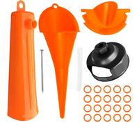 Oil Change Kit for Harley, Oil Filter Wrench,Crankcase Fill Tool,Primary Case Oil Funnel,Drip-Free Oil Filter Funnel Set, 20 O-Rings, for Harley Davidson Accessories