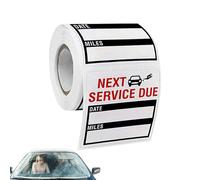 Oil Change Reminder Stickers - Car Service Label Set, Mileage Reminder Decals, Clear Maintenance Stickers | Ideal for Automotive Workshop Drivers, Veico