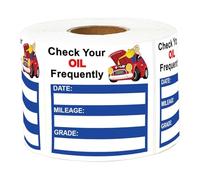 Oil Change Stickers - 150Pcs 2”x 2” Oil Change Service Reminder Car Sticker for Date, Miles, Next Service Due Reminder Sticker Labels, Easy to Write On and Peel,Maintenance Aid for Minivan, Racing