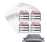 Oil Change Window Stickers - 40 Pieces 2 x 2 Inch Service Reminder Labels, Car Vehicles | Next Service Due Reminder Names, Easy to Write Waterproof Vinyl Stickers, No Return