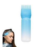 Oil Comb Brush - 6 oz Reusable Oil Applicator Bottle, Scalp Comb Root Massage Tool | Travel-friendly Professional Accessory Shampoo Container with Graduated Scale for Precise