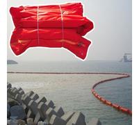 Oil Containment Boom, Reusable PVC Floating Flood Barrier for River, Port, Lake, Pier, 10m Length