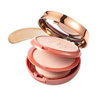 Oil Control Face Pressed Powder | Double Layer Oil Control Concealer - Long-Lasting Finishing Mineral Powder, Long Wearing Coverage Foundation For Radiant, Natural Finish