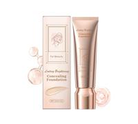 Oil Control Long-Lasting Concealing Foundation, Pore Minimizing Lightweight Blendable Makeup for All-Day Fresh Finish(Ivory white,1pcs)