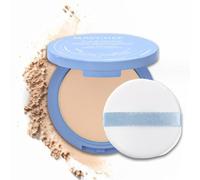 Oil Control Pressed Powder, Matte Setting Powder Translucent Face Pow-der for All-Day, Sweat Resistant Pore Minimizing & Lightweight Makeup, Face Pow-der for Mature Skin with Mirror, Natural Beige