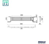 MAHLE ORIGINAL CLC 324 000P Automatic transmission oil cooler