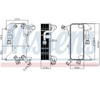 OIL COOLER, AUTOMATIC TRANSMISSION FOR AUDI A6 A7 A8 NISSENS 90894
