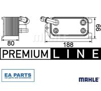 Oil Cooler, automatic transmission for FORD C-MAX ESCAPE MAHLE CLC 72 000P