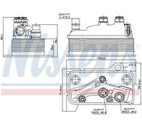 OIL COOLER, AUTOMATIC TRANSMISSION FOR MERCEDES-BENZ W205 A205 NISSENS 90859