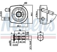 OIL COOLER, AUTOMATIC TRANSMISSION FOR PEUGEOT 206 306 307 308 NISSENS 91102