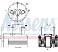 OIL COOLER, AUTOMATIC TRANSMISSION FOR VW BEETLE BORA GOLF PASSAT NISSENS 90664