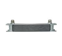 Oil Cooler British Type Aluminum 7 Rows Universal Engine Transmission Oil Cooler AN10 7 Rows Silver OR BLACK VR7007 Transmission Oil Cooler(Silver)