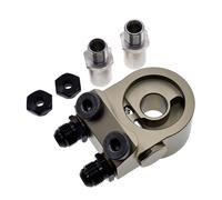 Oil Cooler Engine Engine Radiator Adapter Oil Cooler Filter Sandwich Plate Thermostat Adaptor BRZ GT86 AN8 AN10 Aluminum Alloy CNC Transmission Oil Cooler(90 degrees AN8)