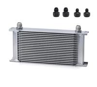 Oil Cooler Engine Engine Transmission Oil Cooler With 10AN Female To 8AN 6AN 19 Row Universal British Type Aluminum(Brown)