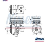 NISSENS 91327 Engine oil cooler