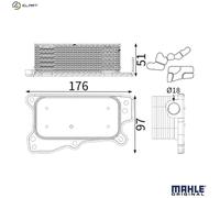 Mahle Original Engine Oil Cooler CLC 13 001S for Mercedes-Benz R-Class CLK Convertible 2.5L