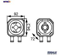 MAHLE ORIGINAL CLC 164 000S Engine oil cooler