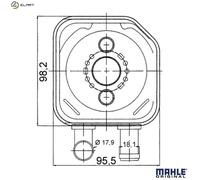 MAHLE ORIGINAL CLC 165 000S Engine oil cooler