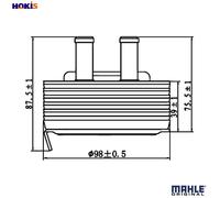 MAHLE ORIGINAL CLC 197 000S Engine oil cooler