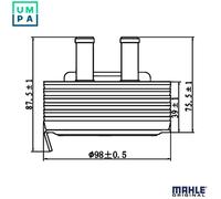 MAHLE ORIGINAL CLC 197 000S Engine oil cooler