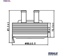 MAHLE ORIGINAL CLC 197 000S Engine oil cooler