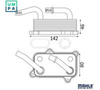 OIL COOLER ENGINE OIL CLC 24 000S FOR MERCEDES-BENZ VIANO R-CLASS C-CLASS SLK