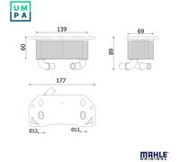 MAHLE ORIGINAL CLC 336 000P Engine oil cooler