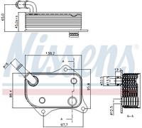 OIL COOLER, ENGINE OIL FOR AUDI A4 A6 NISSENS 90711