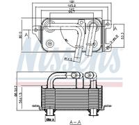 OIL COOLER, ENGINE OIL FOR BMW E60 E61 E63 E64 NISSENS 90623
