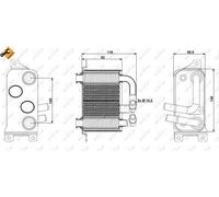 OIL COOLER, ENGINE OIL FOR BMW E60 E61 E63 E64 NRF 31191