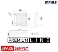 OIL COOLER, ENGINE OIL FOR BMW G11 MAHLE CLC 291 000P