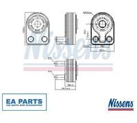 Oil Cooler, engine oil for FORD B-MAX C-MAX ECOSPORT FIESTA NISSENS 90971