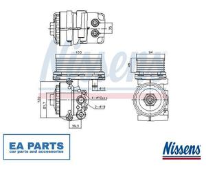 Oil Cooler, engine oil for FORD MONDEO TRANSIT NISSENS 91327
